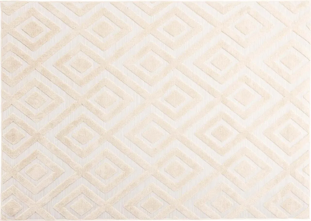 Tapis de salon beige 200x290 Pia - Idéal pour décorer un grand séjour