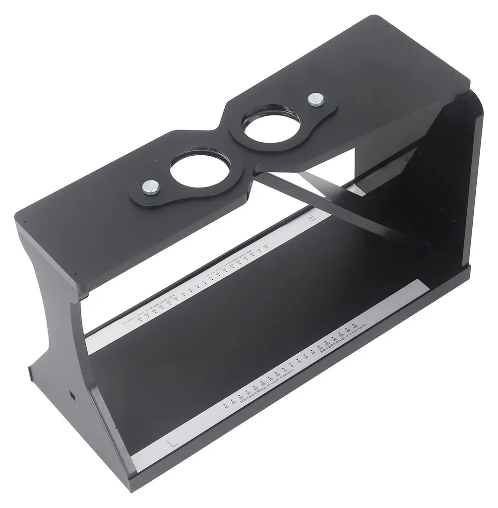 Stéréoscope professionnel réglable avec double colonne noir robuste - 9
