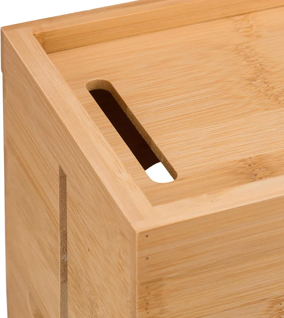 Cache-multiprise en bambou véritable : le rangement câbles design et sobre - 6