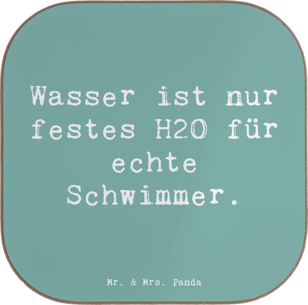 Mr. & Mrs. Panda Tischuntersetzer Spruch Schwimmen Abenteuer - Meeresbrise - Geschenk, Teamsport, Ausdauer, Sportler, Sport, Getränkeuntersetzer, ...