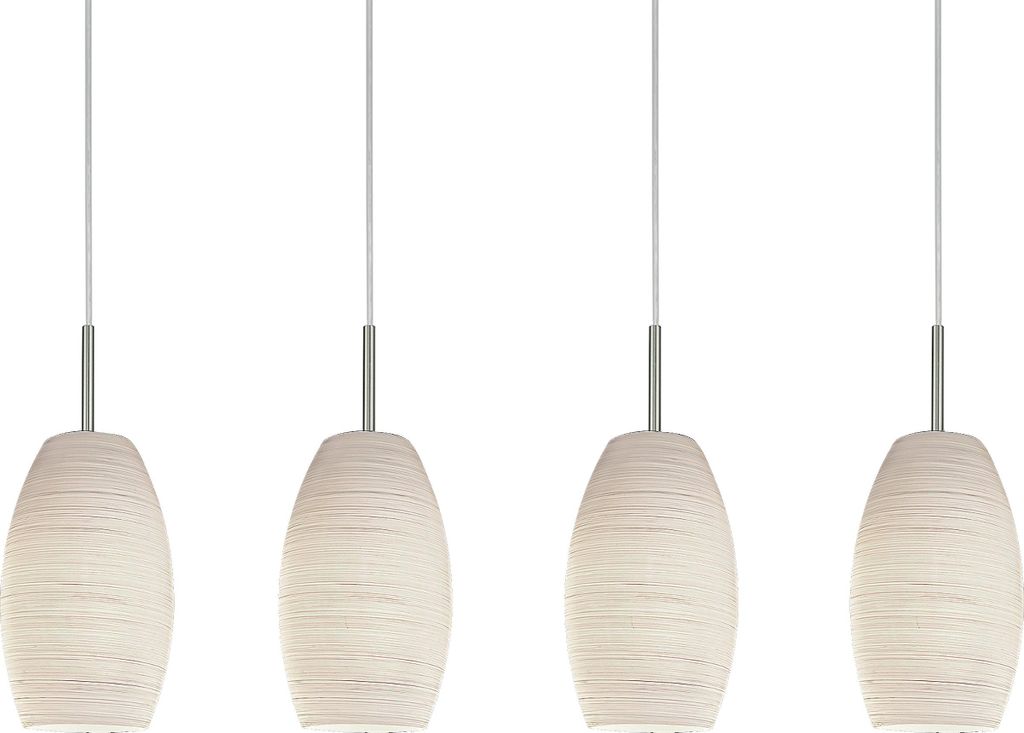 Lampe à suspendre Batista 3 4-flammes nickel mat, blanc Image du produit 