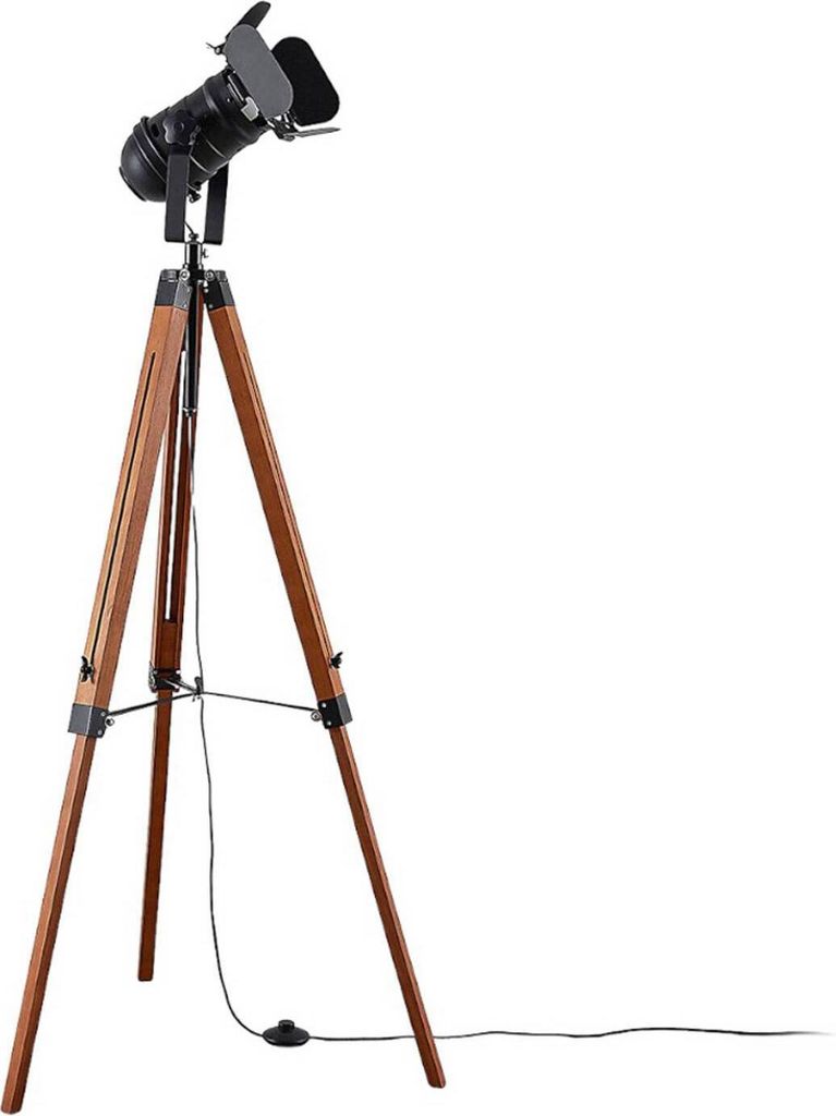 Lindby Stehlampe Hilma, Holz, Dreibein, 160 cm hoch, E27