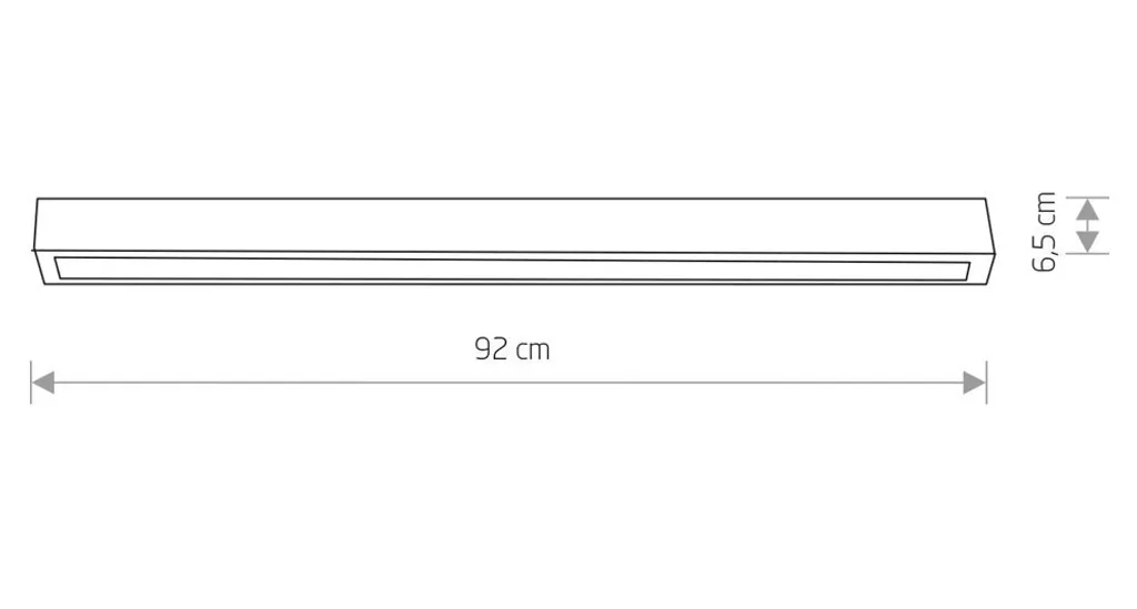 Plafonnier LED Longiligne de 90cm - Éclairage de Plafond Moderne Noir - 2