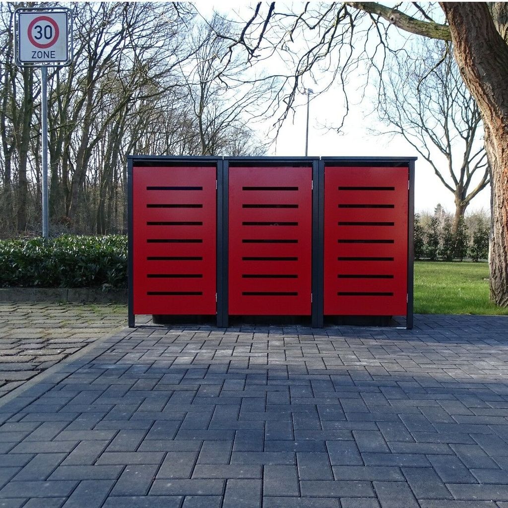 Grau 2 Tailor Mülltonnenboxen Basic für 120 Liter Tonne /Stanzung 5 /Anthrazit 