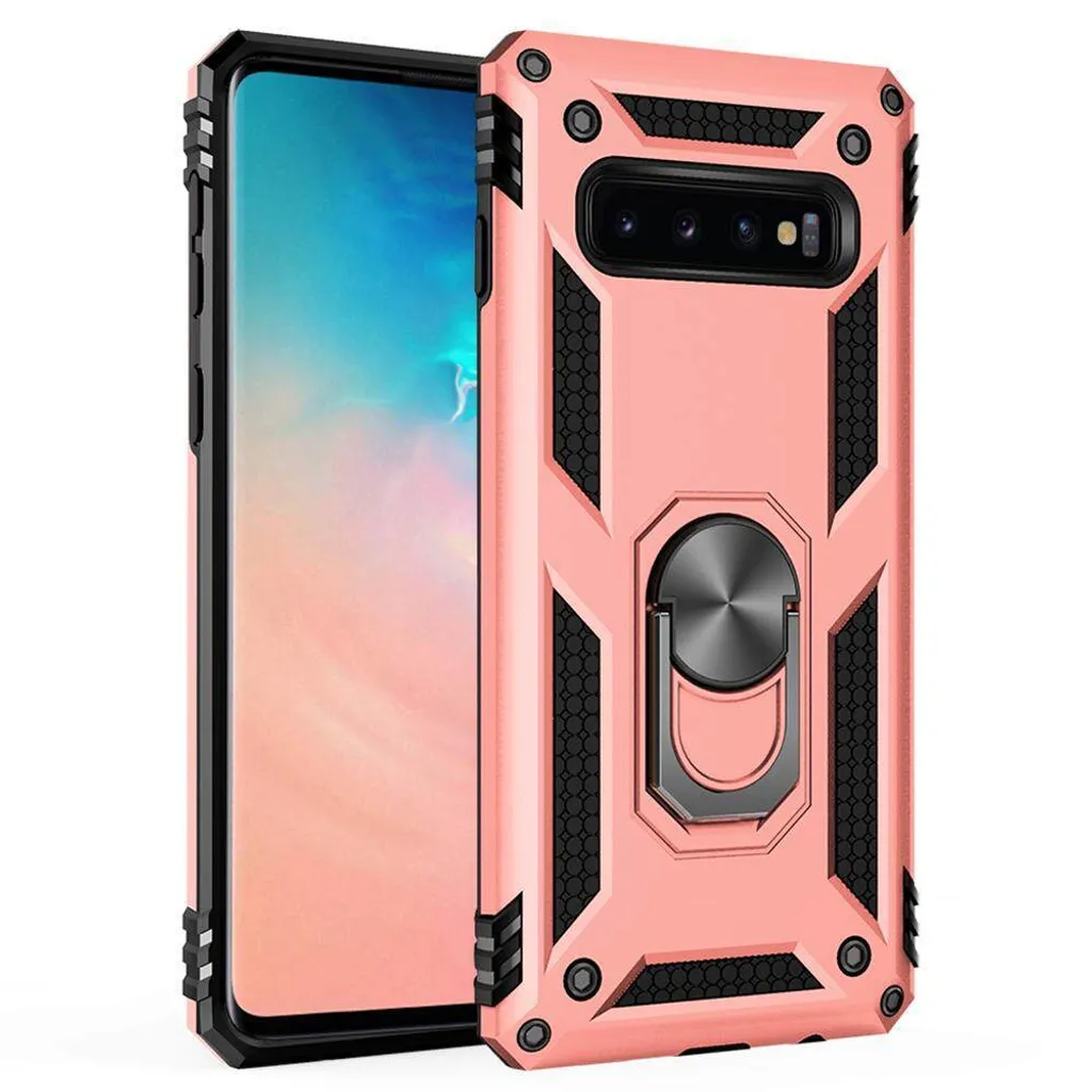 Cover Samsung Galaxy S10 Plus con Cavalletto - PC/TPU Rose Gold