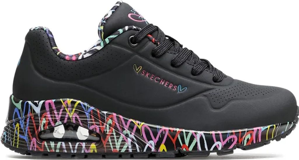 Buty na co dzień damskie Skechers UNO 155506-BBK czarny Zdjęcie produktu 