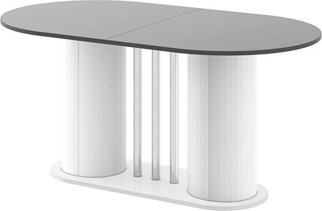 Design Esstisch HCE-111 Oval Hochglanz ausziehbar Tisch Esszimmer rund