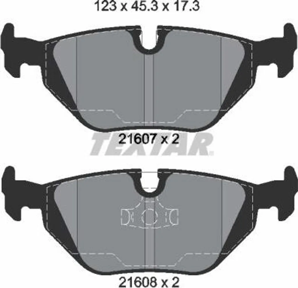 Stop bruits et vibrations - Plaquettes de frein BMW E36 Z3 TEXTAR 2160702
