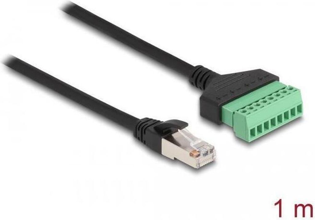 DELOCK RJ45 Kabel Cat.6 Stecker zu Terminalblock Adapter
