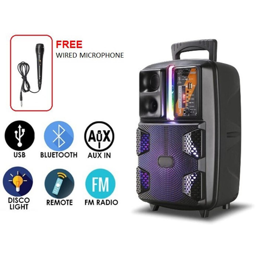 Tragbarer Bluetooth Bazooka Lautsprecher Soundstation Musikbox Soundbox Radio 
