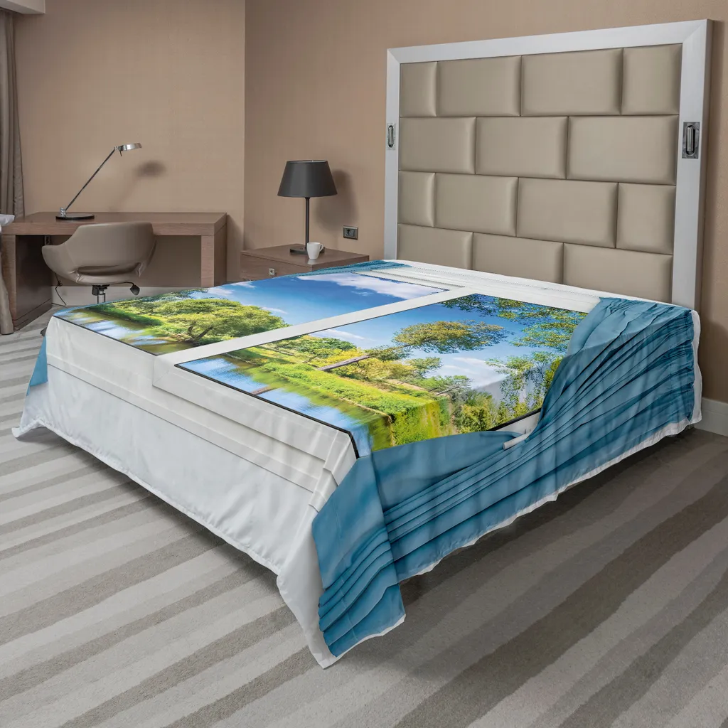 Drap de lit supérieur Doux et Confortable Vue Rurale 260 cm x 228 cm