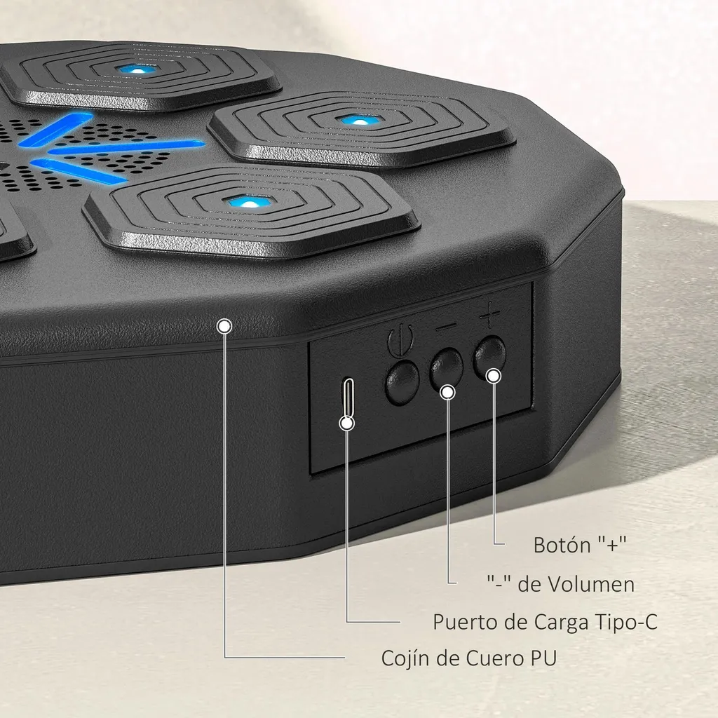 Machine de boxe musicale murale - Plateau interactif Bluetooth et LED