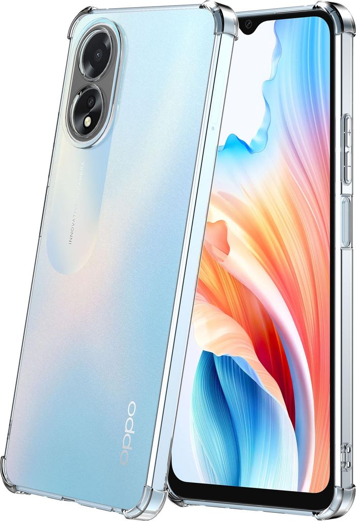 Geeignet für Oppo A18 / A38 Phone Case Transparent mit Bumper - Clear Case stoßfest TPU Silikon Back Cover Case Transparent - Smartphonica