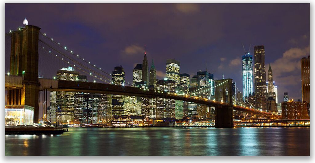 Glasbilder 140x70 Wandbild Druck auf Glas Brücke Stadt Architektur