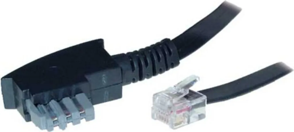 Cavo Fax TAE-N a RJ12 10m | Connettore 6/6 per Modem e Segreteria