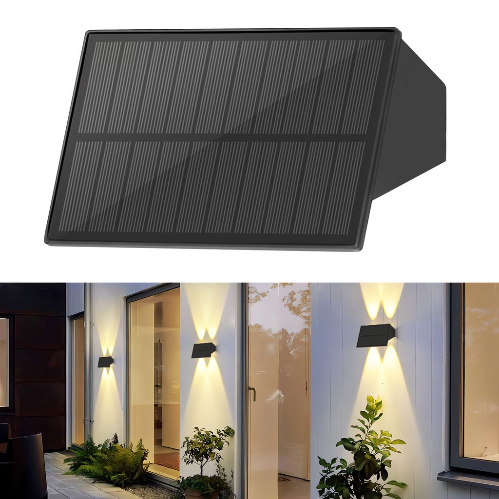 ZMH zonnepanelenlampen voor buiten, solar wandlamp voor Productafbeelding 