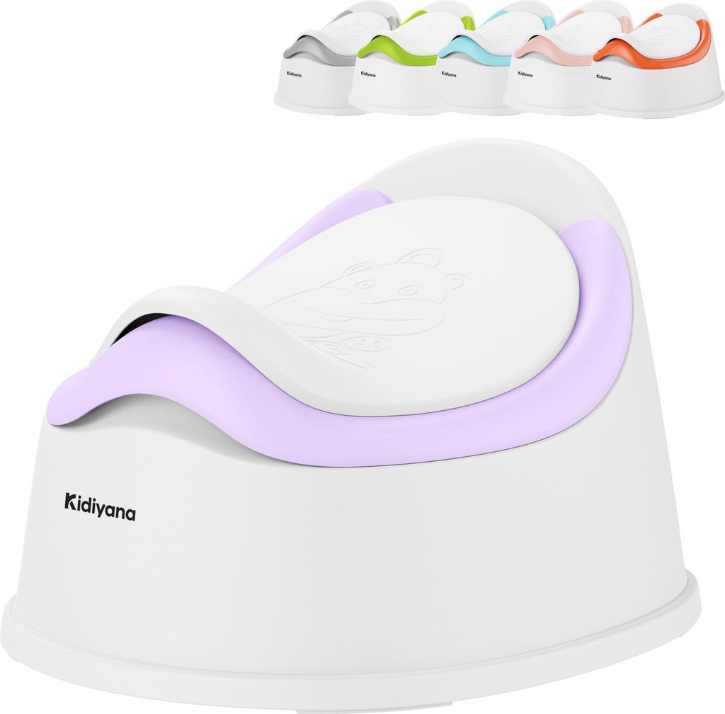 Vasino per bambini Kidiyana con coperchio - Viola Immagine del prodotto 