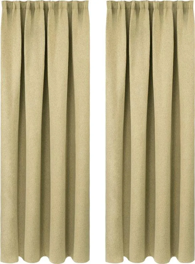 Rideaux occultants thermiques beige 135 x 245 cm pour mieux dormir
