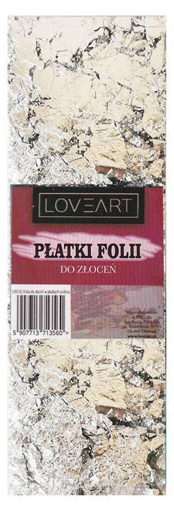 Folia do złoceń w płatkach - Loveart - srebrna Zdjęcie produktu 