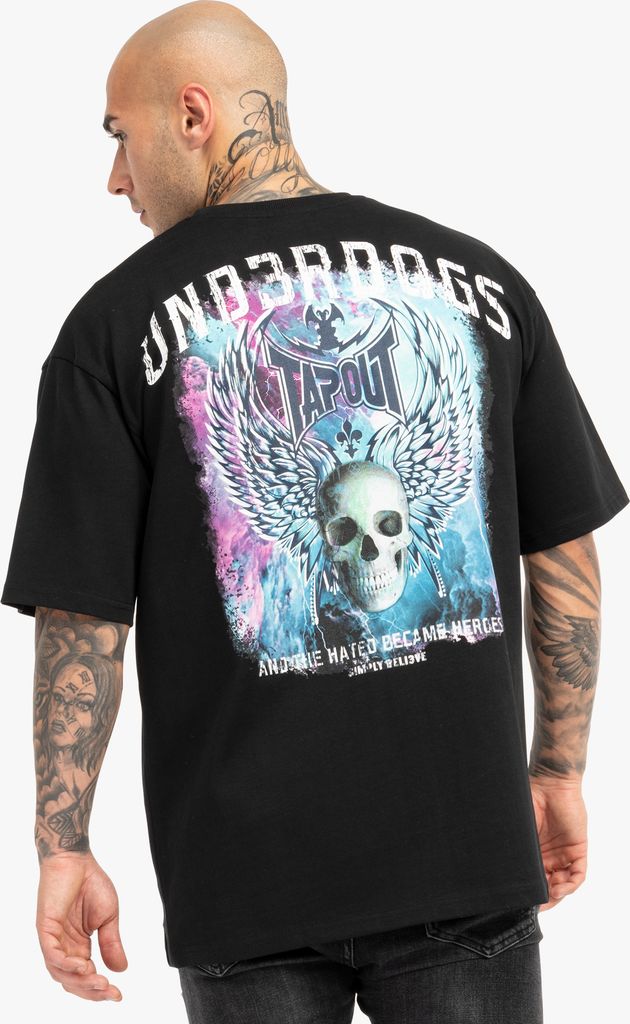 Herren T-Shirt Oversize ELSINOR Black/Multicolour XL Tapout