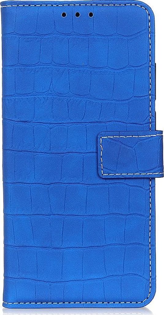 Mobigear Croco OPPO Reno 4 Pro 5G Hülle Klapphülle Geldbörse - Blau