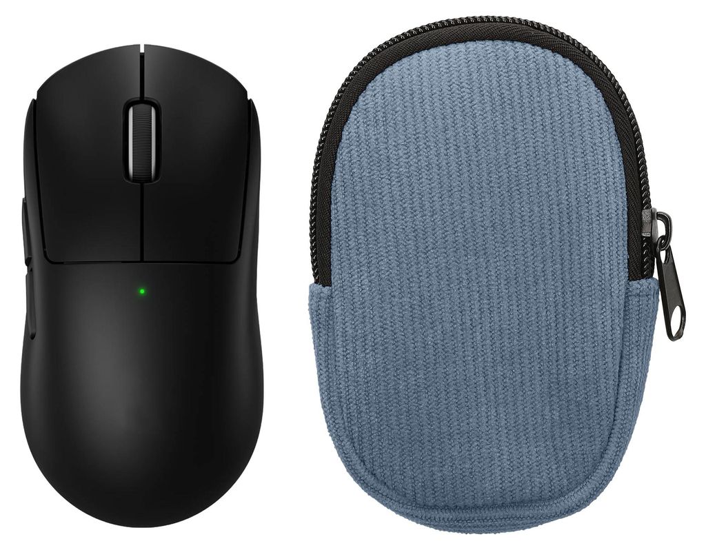 kwmobile Maus Tasche kompatibel mit Logitech G PRO X Superlight 2 Hülle - Case für Bluetooth Maus aus robustem Cord und Neopren Stoff - Vintage Blue