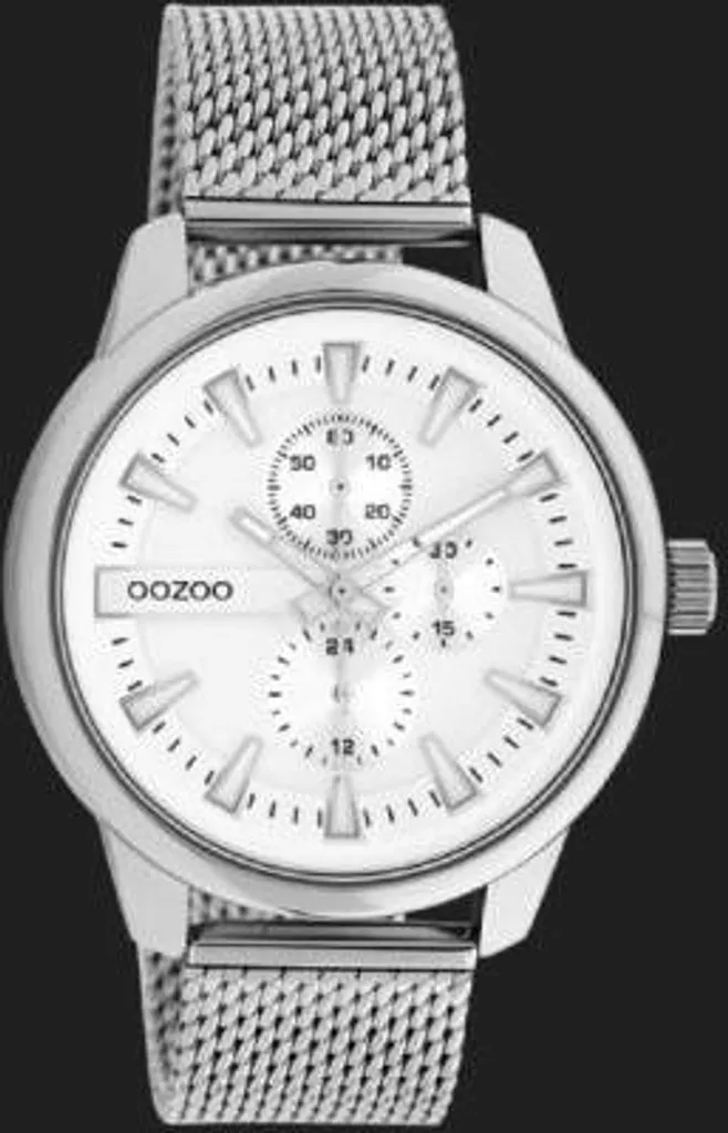 Montre Oozoo Timepieces pour Homme avec Bracelet en Maille Argentée