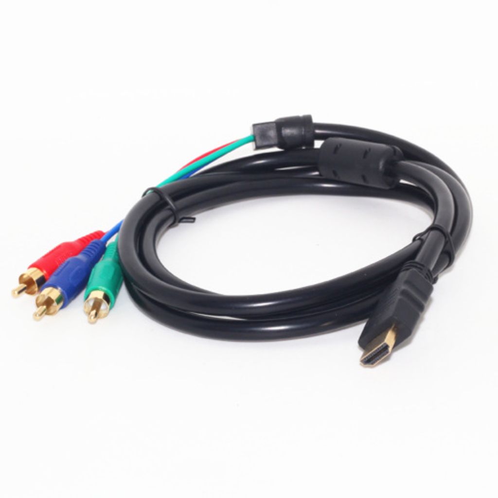 HDMI Stecker zu 3 Cinch RCA RGB Audio Video AV Konverter Adapter Kabel HD TV 1m