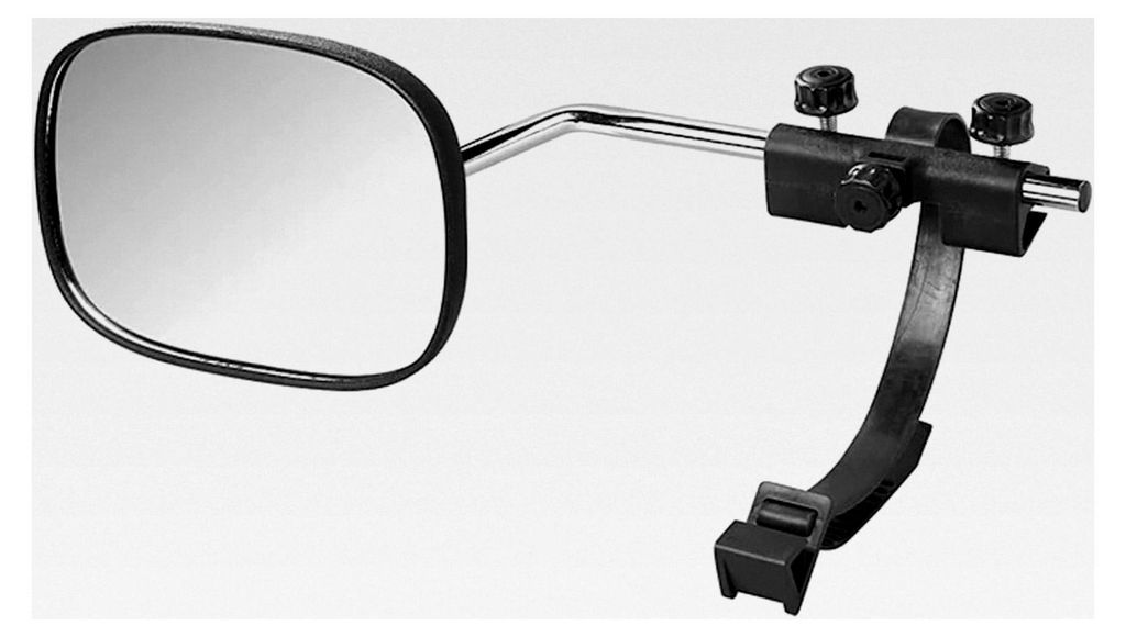Wohnwagenspiegel Flachglas - 410 x 140 x 190 mm - Aufsteckspiegel – Universell für links und rechts – Caravan-Zubehör – E-Prüfzeichen – ...