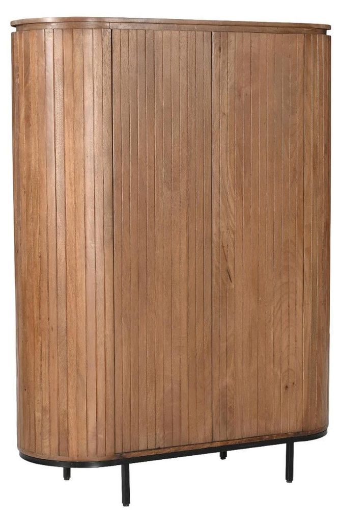 Livingfurn – Schrank Noor Natural 150 cm – Mangoholz / beschichteter Stahl