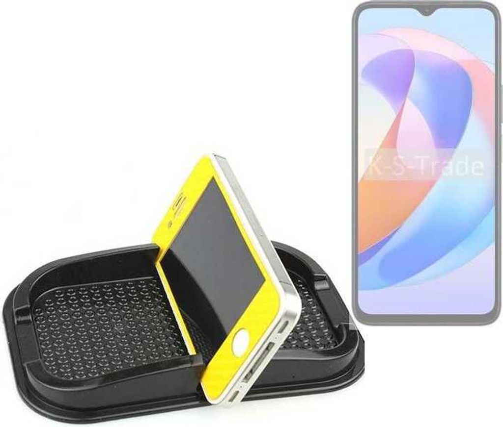 K-S-Trade Auto Anti Rutsch Matte Smartphone-Halter kompatibel mit Honor Play 40S 5G Haft Pad Armaturenbrett Handy-Halterung Silikon