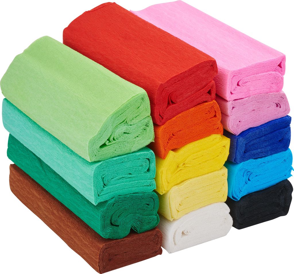 VBS Krepppapier-Set, farbig sortiert, 14 Stück Produktbild 