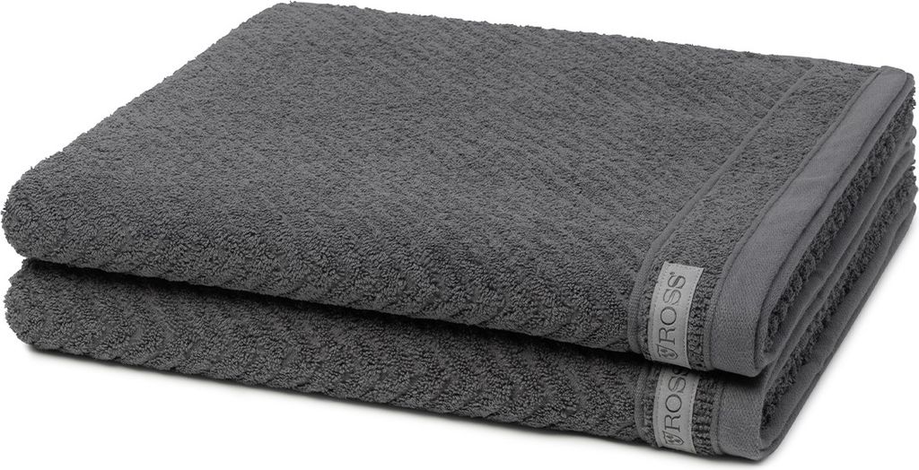 Ross Smart 2 X Duschtuch im Set Frottee gerippt 520 g/m² Produktbild 