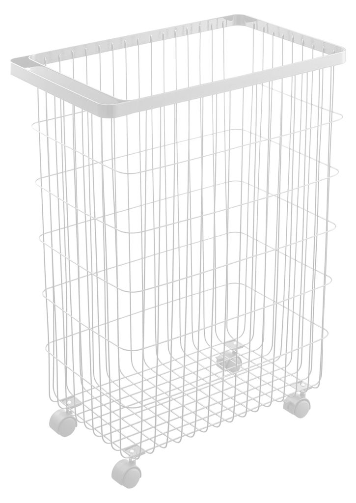Kovový koš na prádlo na kolečkách, výška 56,5 cm Obrázek produktu 
