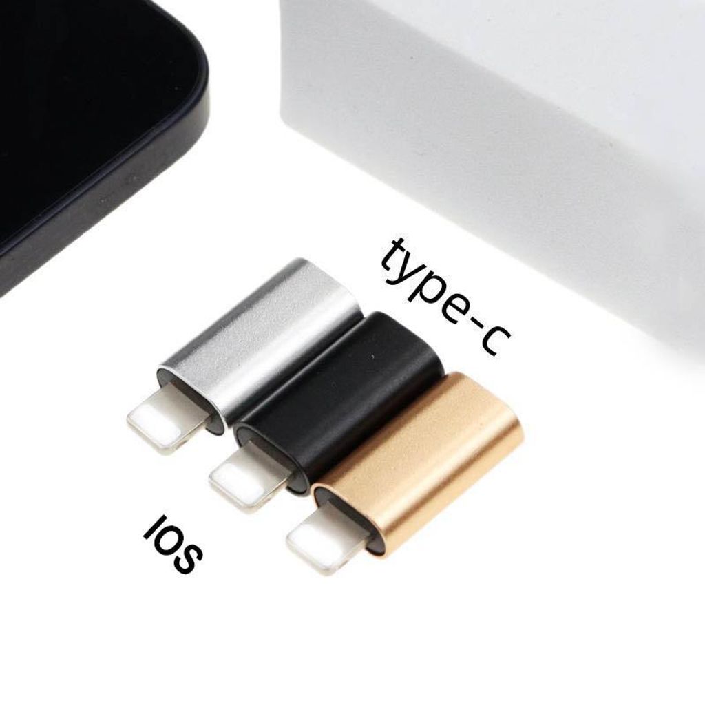 USB-C auf Lightning-Adapter, Kompatibel, iPhone, 14, 13, 12, 11, Pro, Pro Max, Serie, Max iPad, iPod, AirPods, Laden, Datentransfer Konverter Schwarz