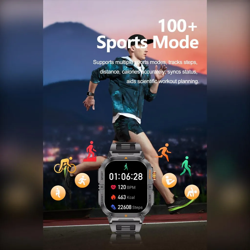 Smartwatch Multifonction avec Appel Bluetooth - Écran 2 Pouces Noir INF - 6