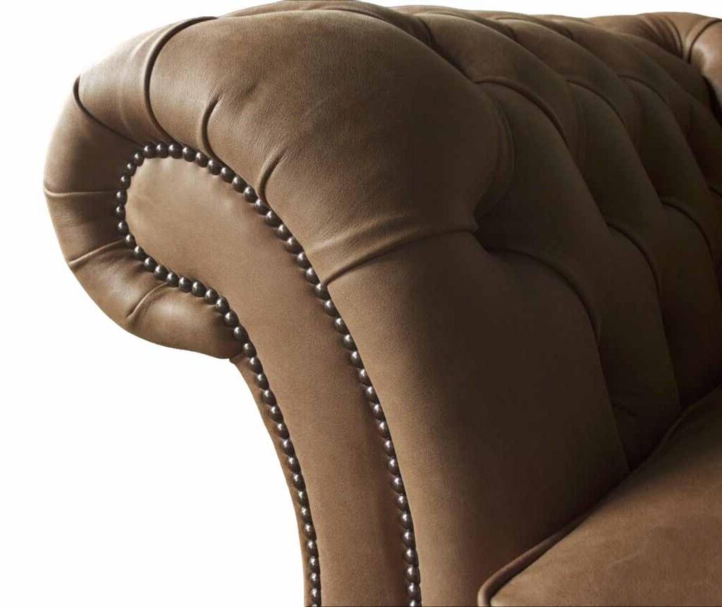 Chesterfield Sofa Design Luxus Leder Polster Klassische Sofa 3 Sitzer
