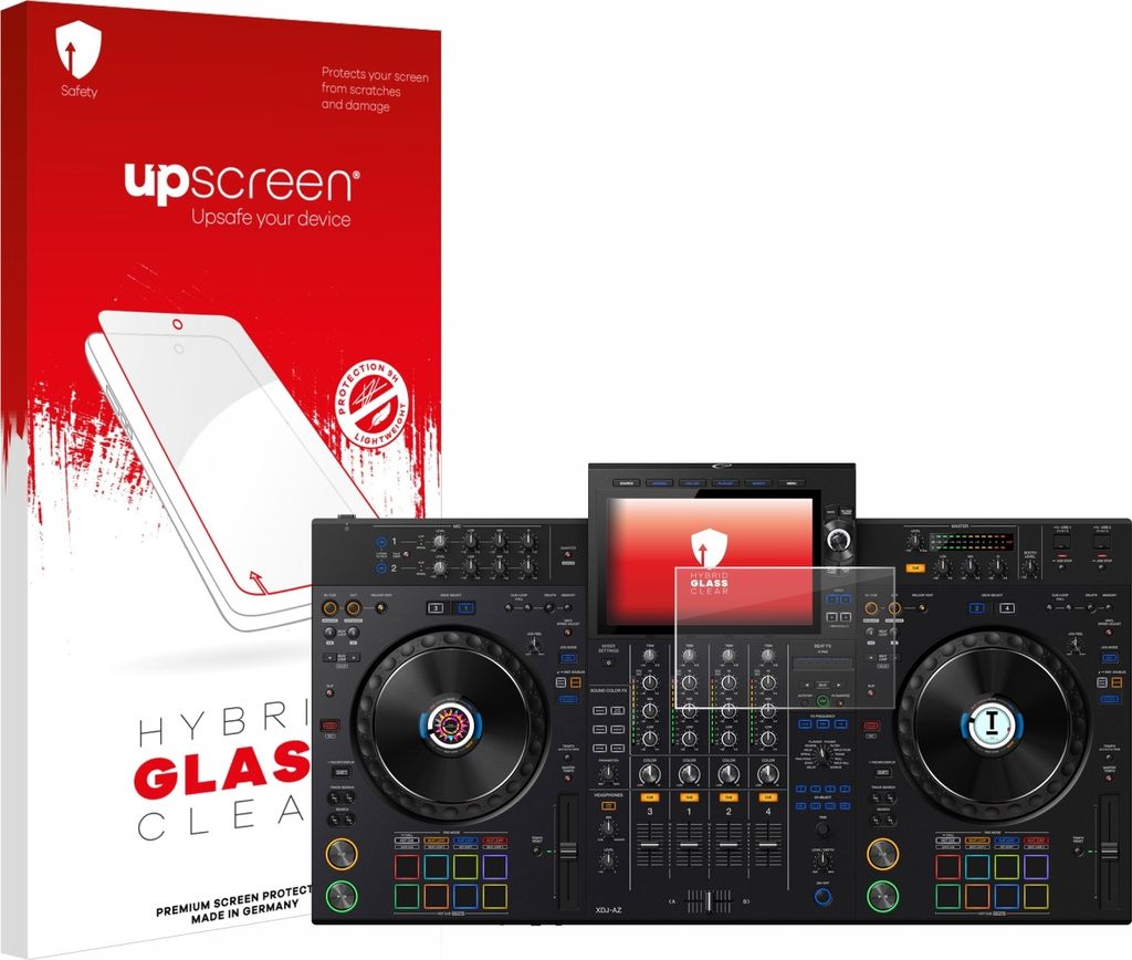upscreen Schutzglas für AlphaTheta XDJ-AZ Schutzfolie Panzer Folie Glas Display Schutz klar