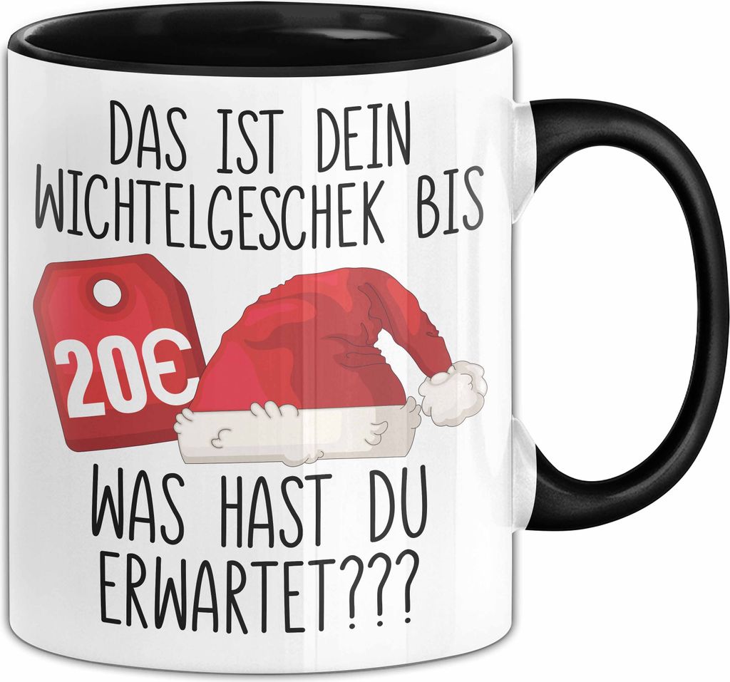 Wichtelgeschenk Tasse Geschenk bis 20€ Schrottwichtelgeschenk Schrottwichteln (Schwarz)