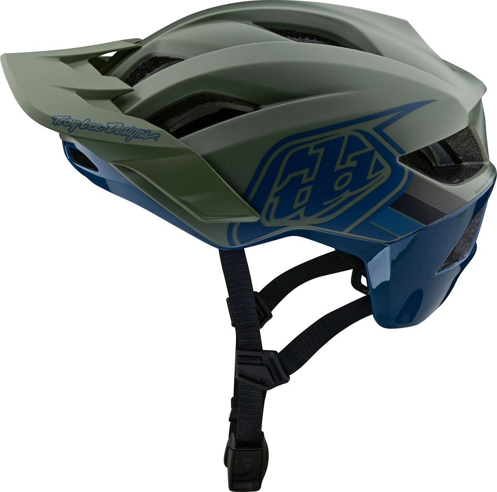 Troy Lee Designs Flowline SE MIPS Helm, Badge, olive/indigo, M/L | 57-59cm