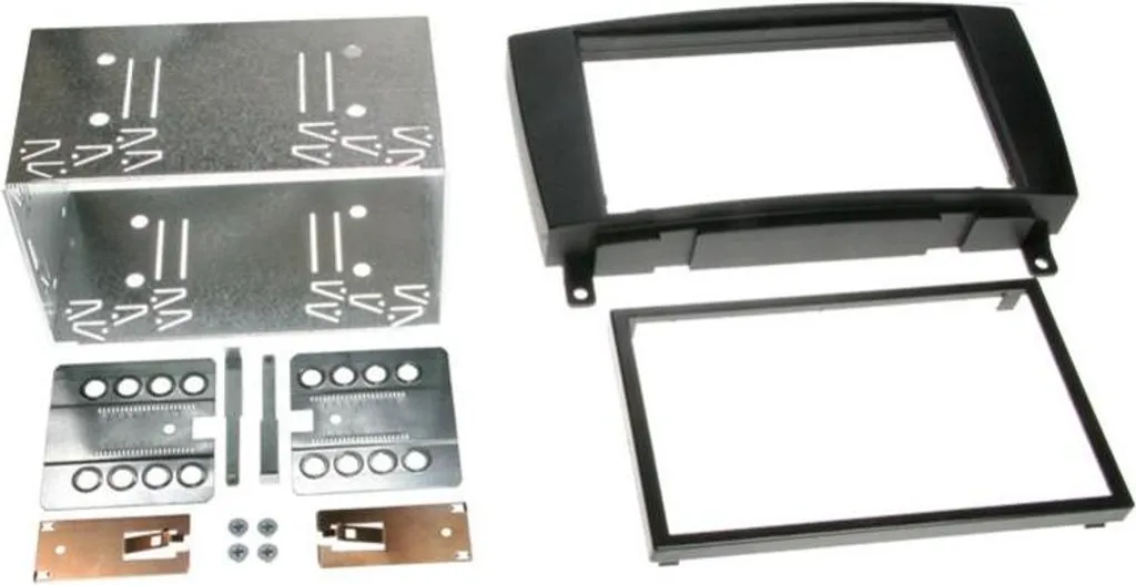 Façade autoradio 2-DIN noire pour CLK 07/2004+, ajustement précis garanti