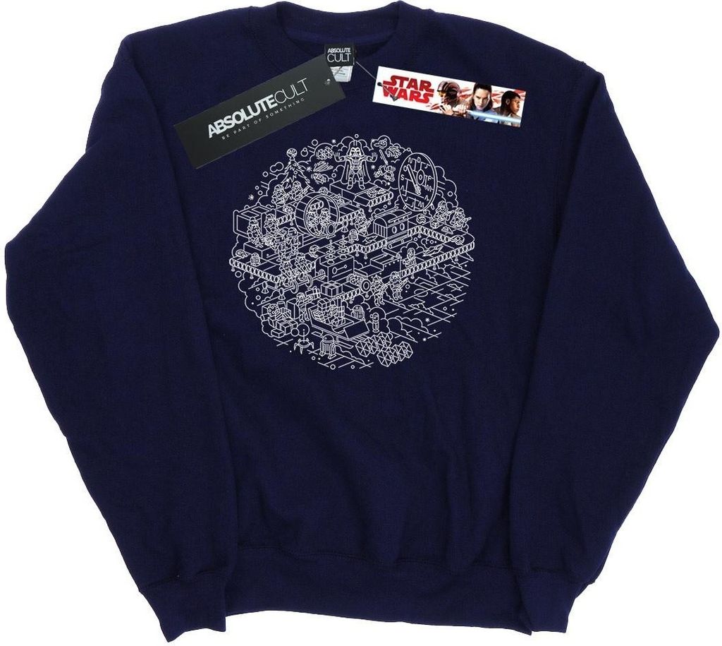 Star Wars - "Death Star" Sweatshirt für Herren BI45413 (XXL) (Marineblau)