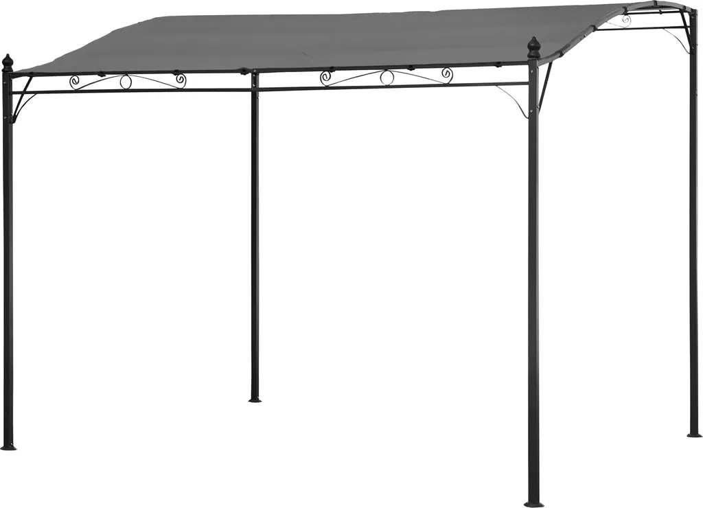 Pergola murale NICE 3x2,5m grise : protection solaire durable en alu