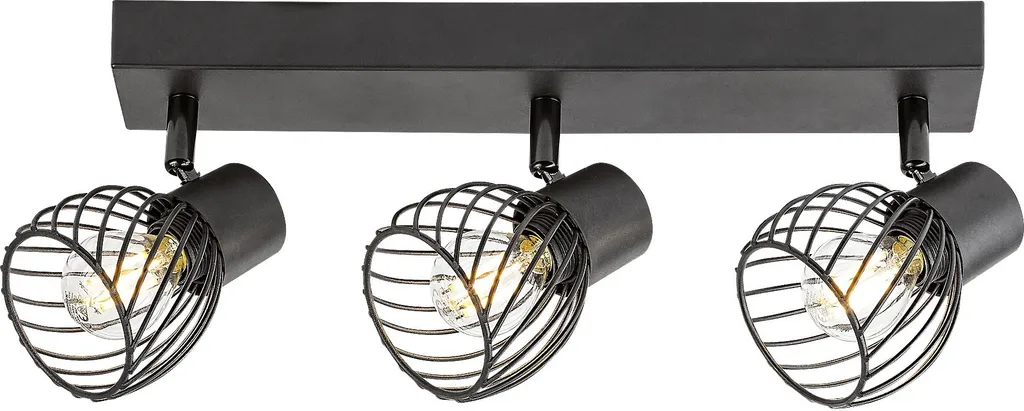Spot de Plafond Noir Triple E14 Aberama Orientable et Design Chic
