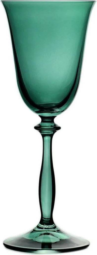 Verres à Vin Verts pour Table de Fête - Set de 6 Verres de Luxe 21 cm