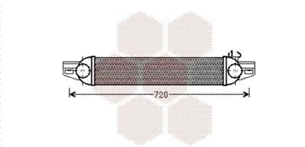Intercooler VAN WEZEL 17004388 refroidisseur d'air pour Fiat Qubo 225