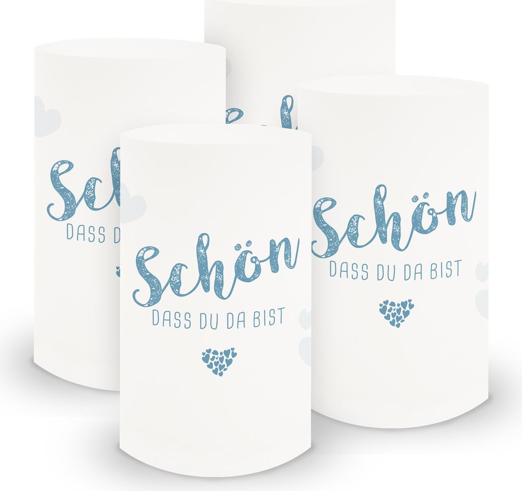 itenga 6x Windlicht klein Schön dass du da bist, nordic Produktbild 