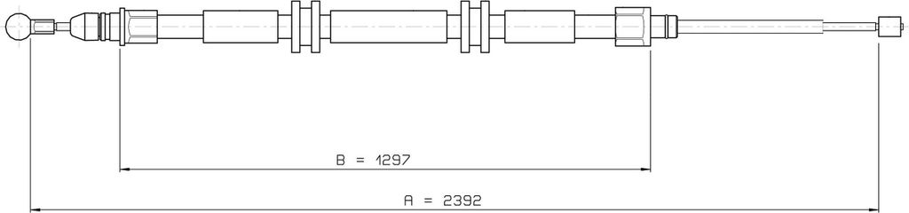 METZGER Handbremsseil Seilzug Feststellbremse für RENAULT KANGOO Express (FW0/1) Hinten Links Hinten Rechts 11.6686