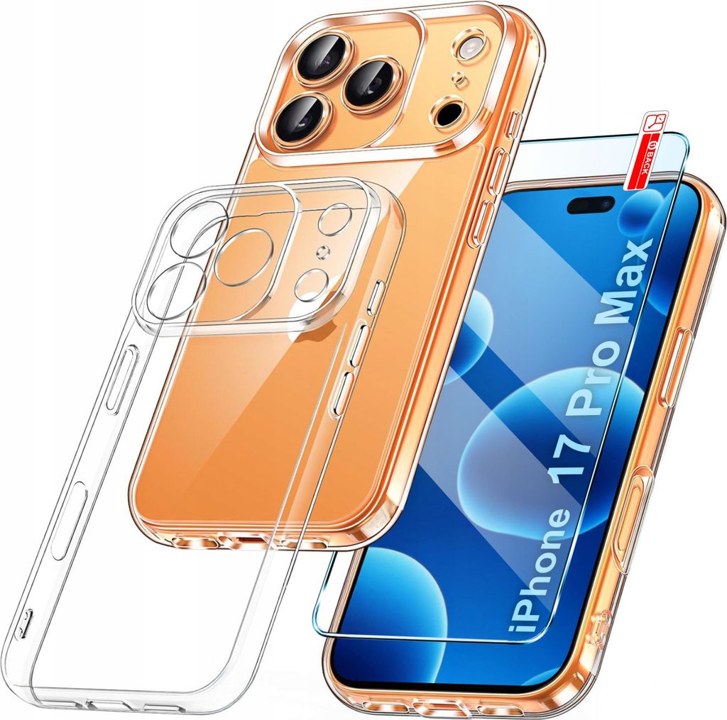 Etui do iPhone 17 Pro Max WZMACNIANE CLEAR CASE 2MM + Szkło Zdjęcie produktu 