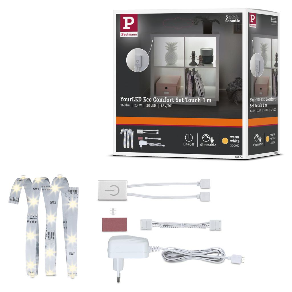 Paulmann YourLED ECO LED Strip Warmweiß Comfort Set Touch Produktbild 